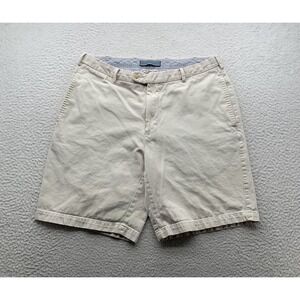 Peter Millar Chino Shorts Mens 34 9" Beige Pima Cotton Flat Front Golf Preppy